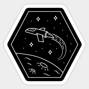 exploration to the moon Sticker